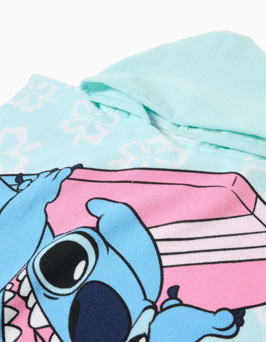 Poncho 'Stitch', Menina, Azul Claro