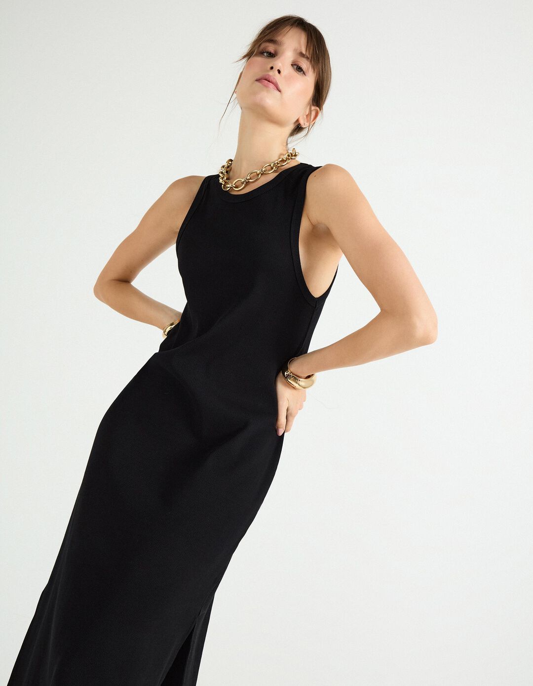 Vestido, Mulher, Preto