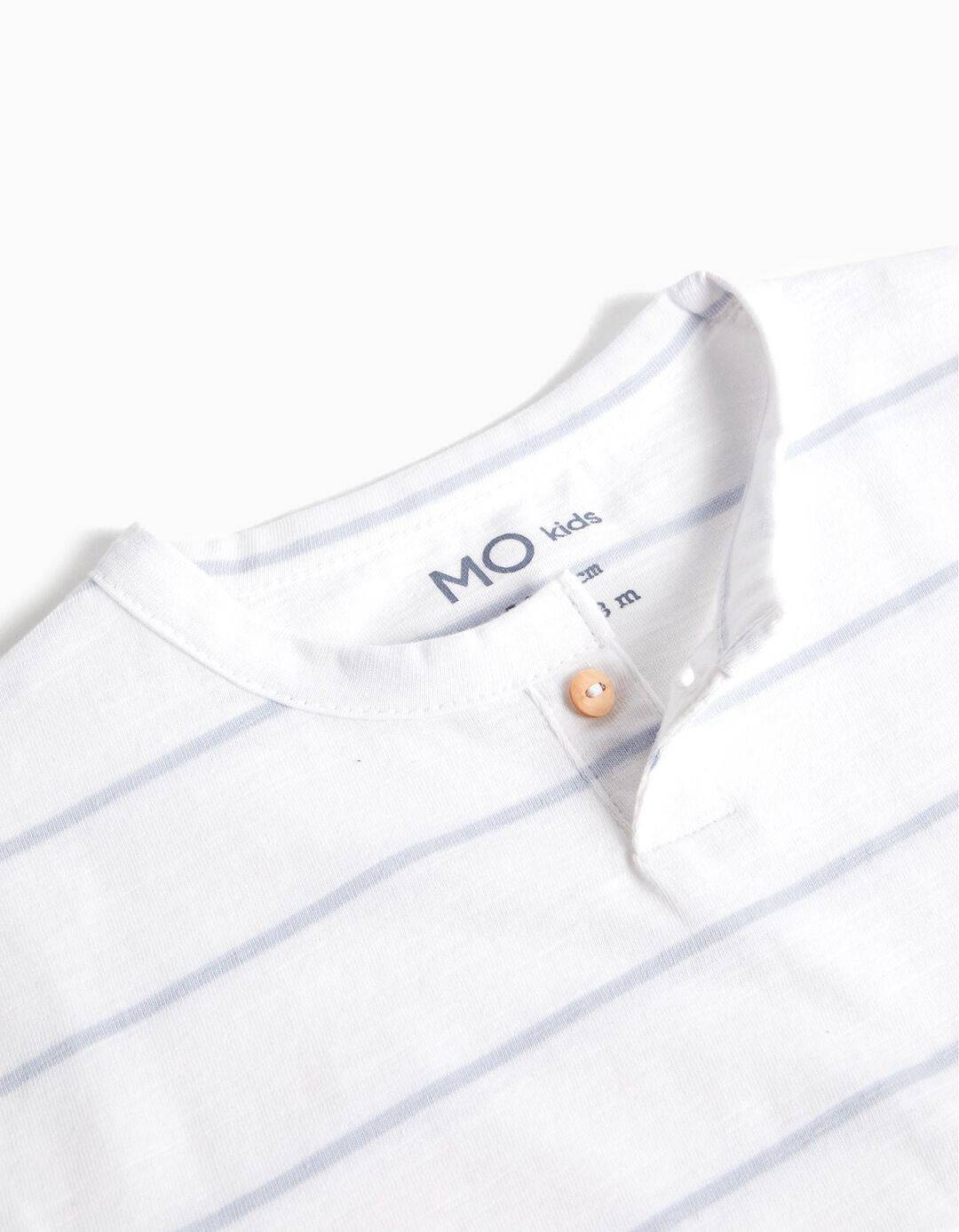 Striped Organic Cotton T-shirt, Baby Boys, Light Blue