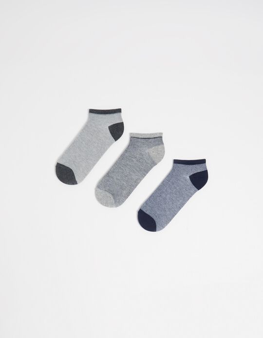 Comprar Online Pack 3 Pairs of Ankle Socks, Men, Multicolor