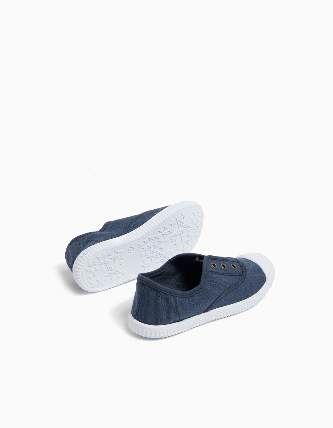 Lace-up Canvas Sneakers, Boy, Dark Blue