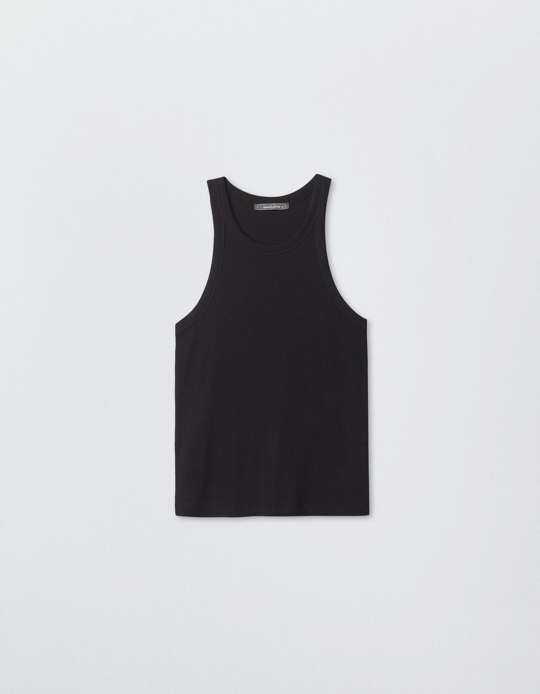 Ribbed Tank Top, Woman, Black