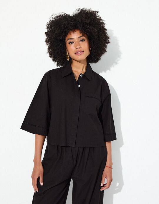Comprar Online Camisa Curta, Mulher, Preto 