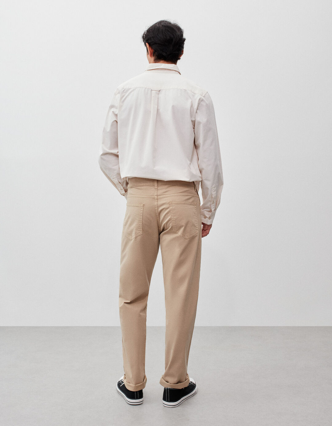 'Slim fit' pants, Man, Beige