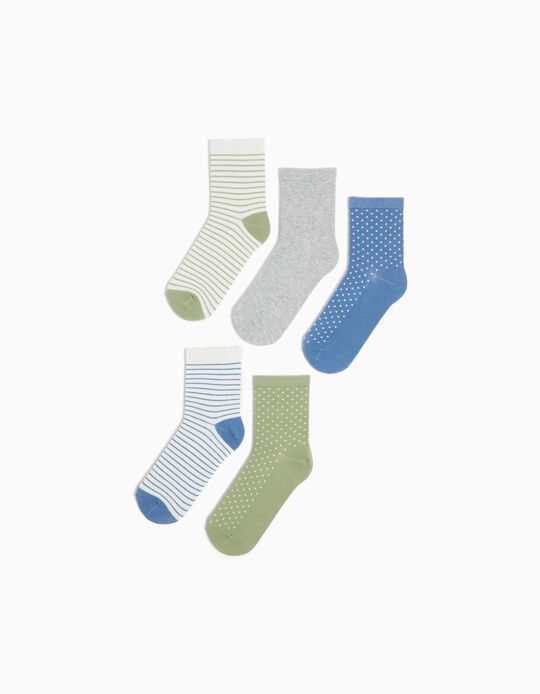 Comprar Online Pack 5 Pares de Meias, Menina, Multicor