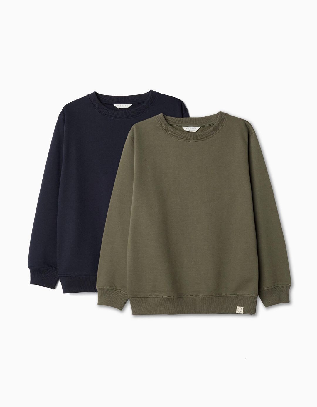 Pack 2 Sweatshirts de Felpa, Menino, Azul Escuro/Verde Escuro
