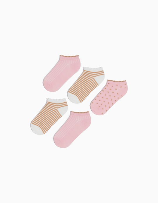 Comprar Online Pack 5 Pares de Meias Tornozelo, Menina, Multicor