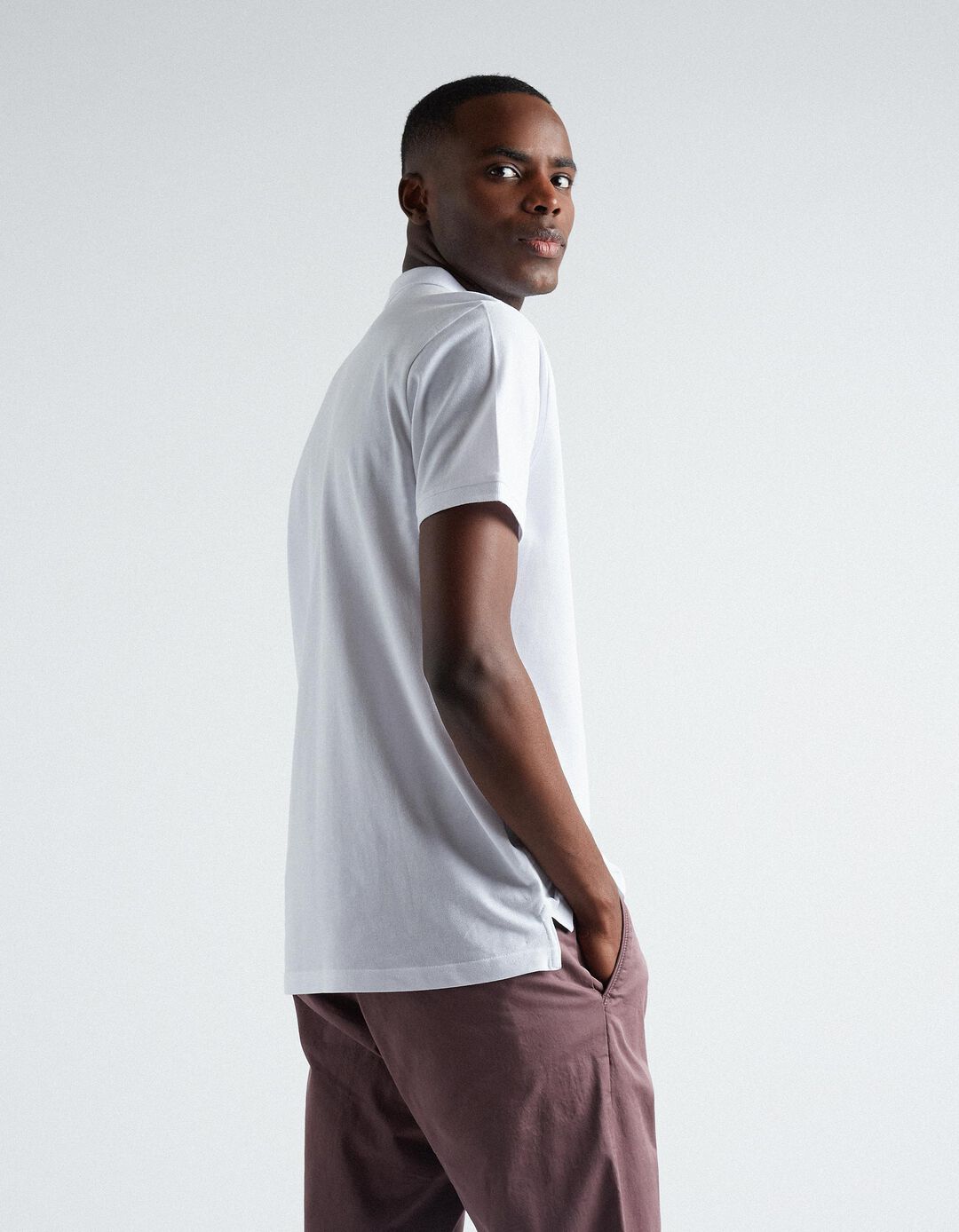 Piquet Polo, Men, White