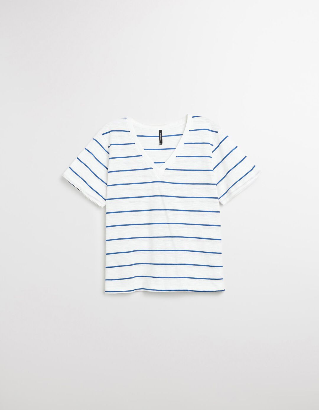 T-shirt Riscas, Mulher, Azul 