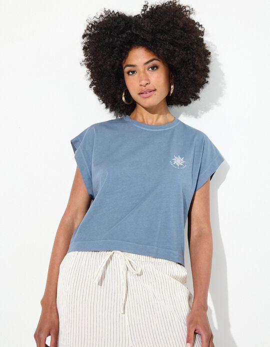 Comprar Online T-shirt, Mulher, Azul