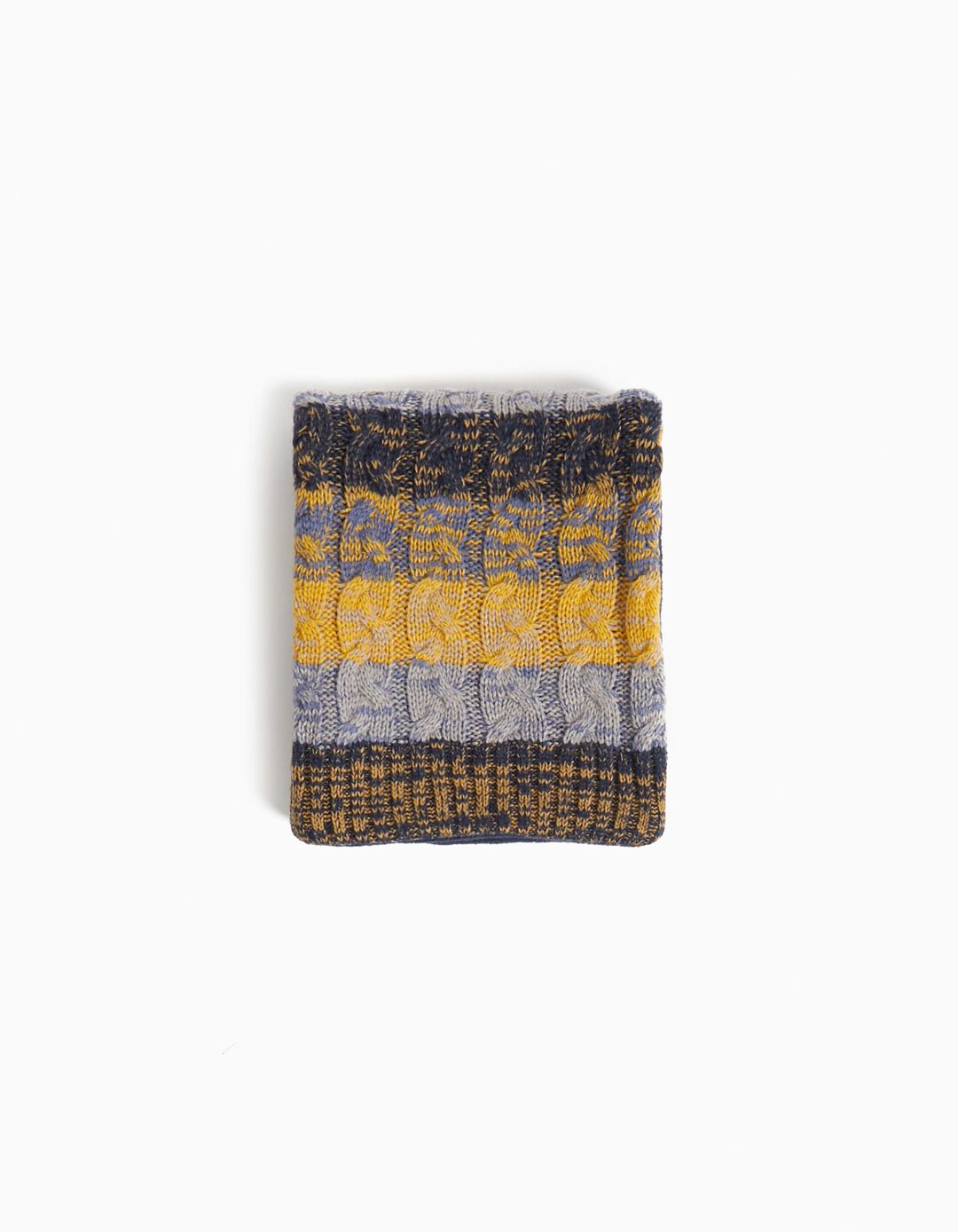 Braided Knit Scarf Combined Colors, Boy, Multiple colors