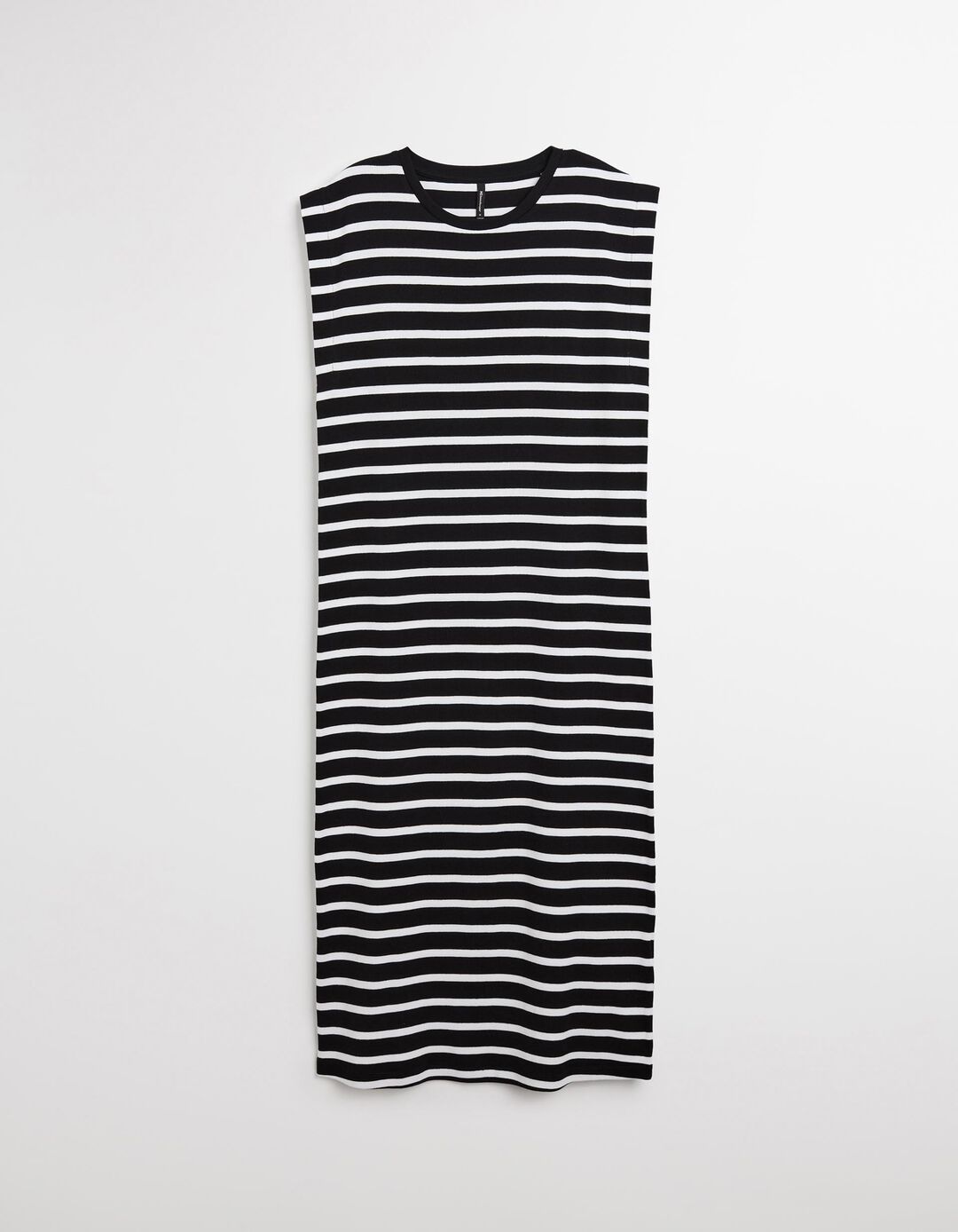 Vestido Comprido Riscas, Mulher, Preto