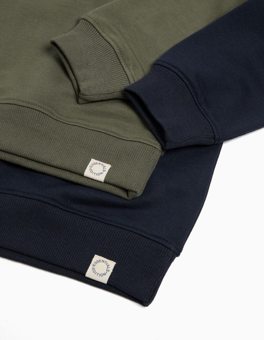 Pack 2 Sweatshirts de Felpa, Menino, Azul Escuro/Verde Escuro