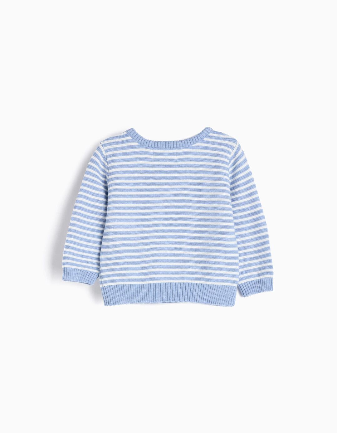 Camisola de Malha Riscas, Recém-nascido, Azul
