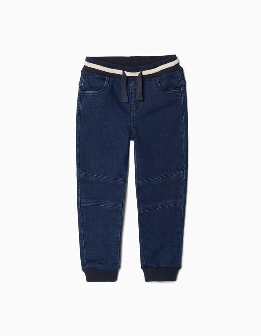 Comprar Online Calças de Ganga Malha, Menino, Azul Escuro