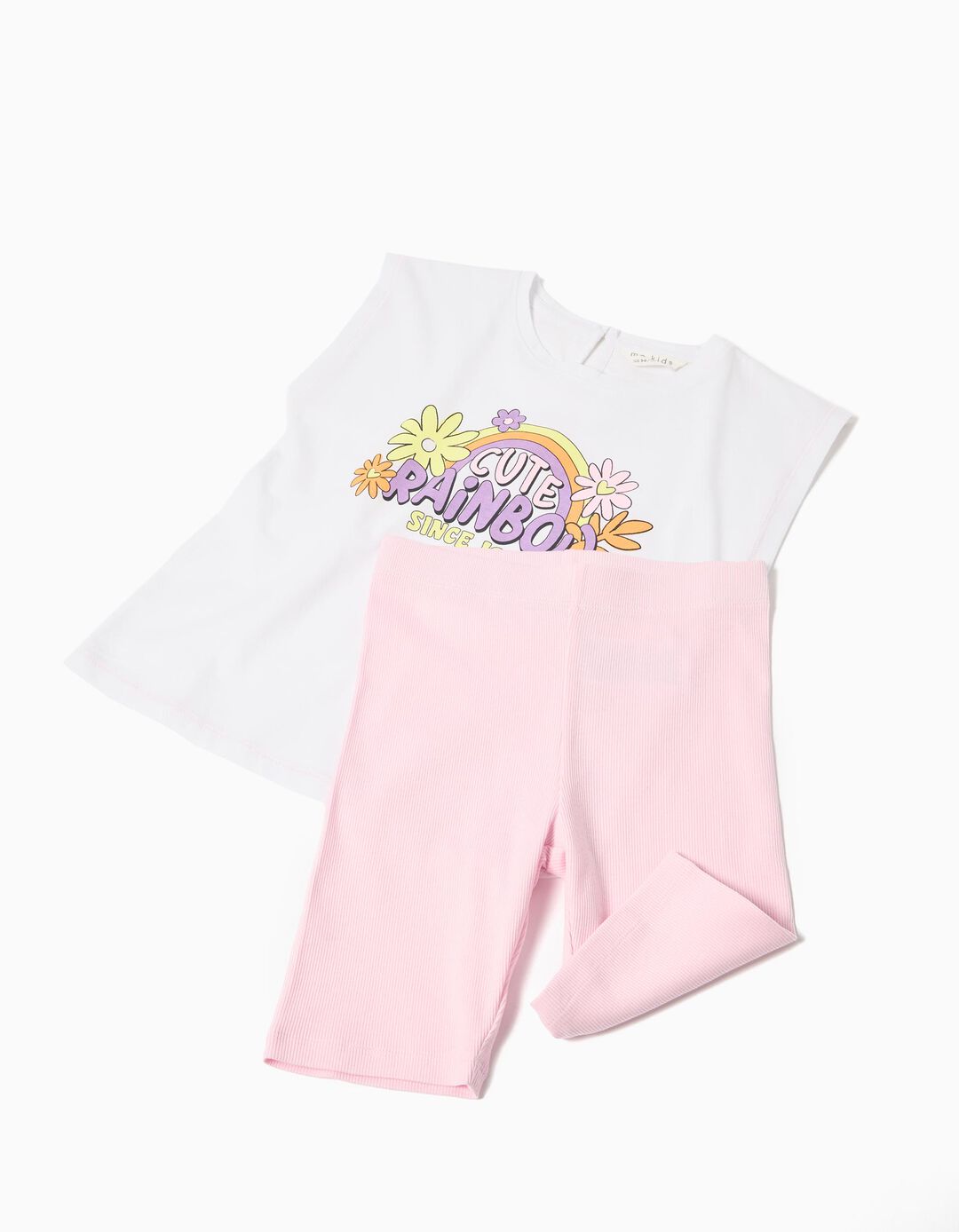 Conjunto T-shirt e Leggings, Menina, Rosa Claro 