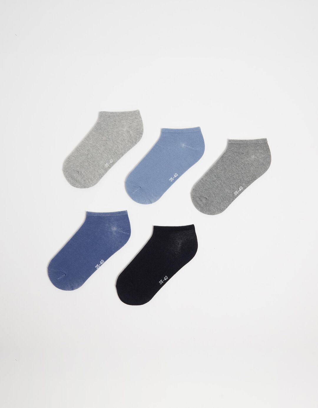 5 Pairs of Invisible Socks, Women, Multicolour