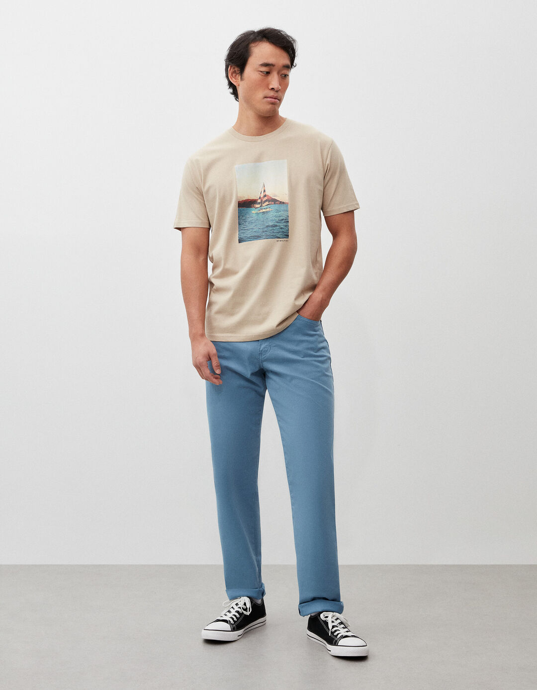 'Slim fit' pants, Man, Blue