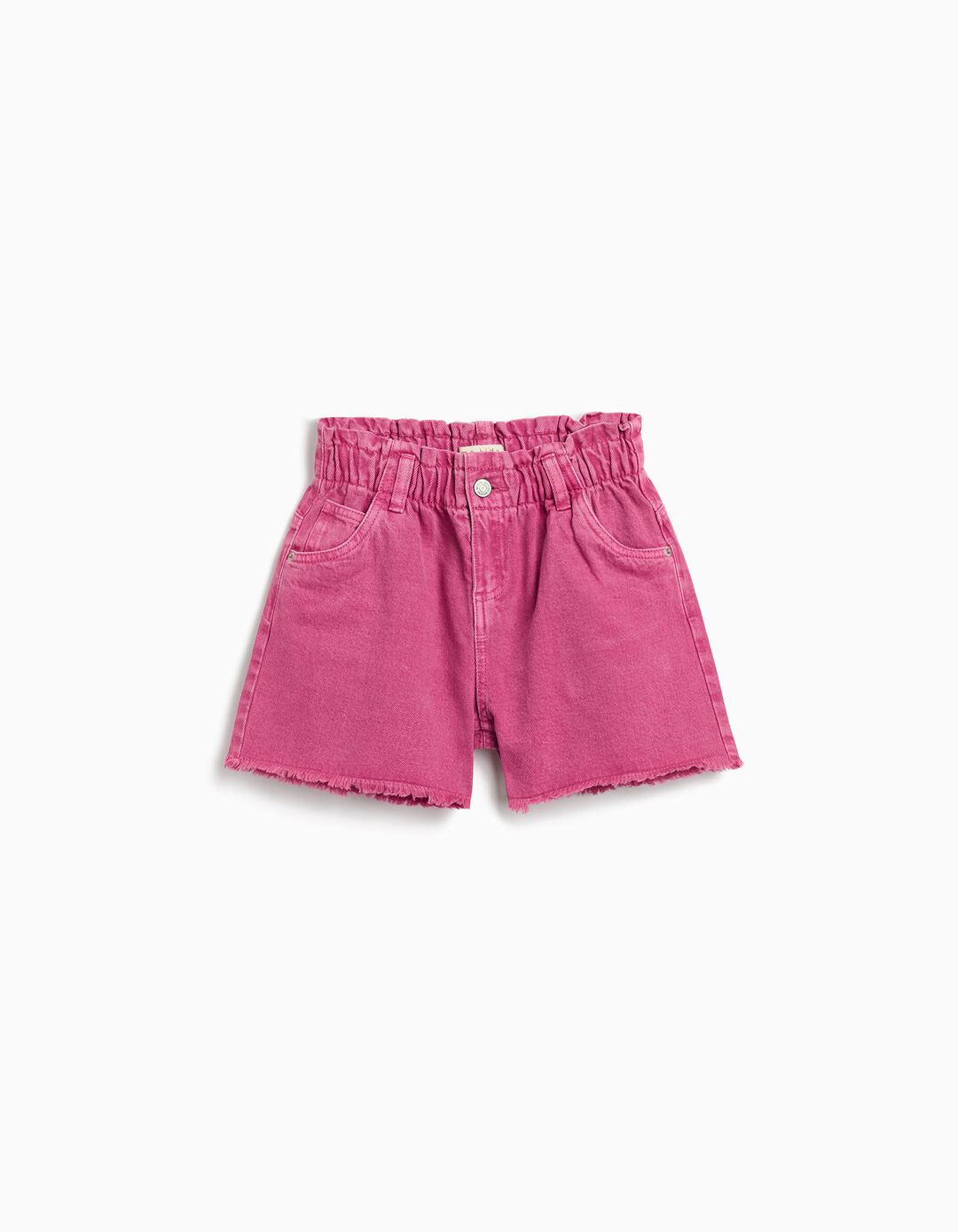 Calções de Ganga, Menina, Rosa Escuro 