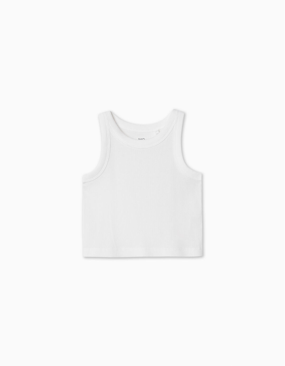 Ribbed Tank Top, Girl, White