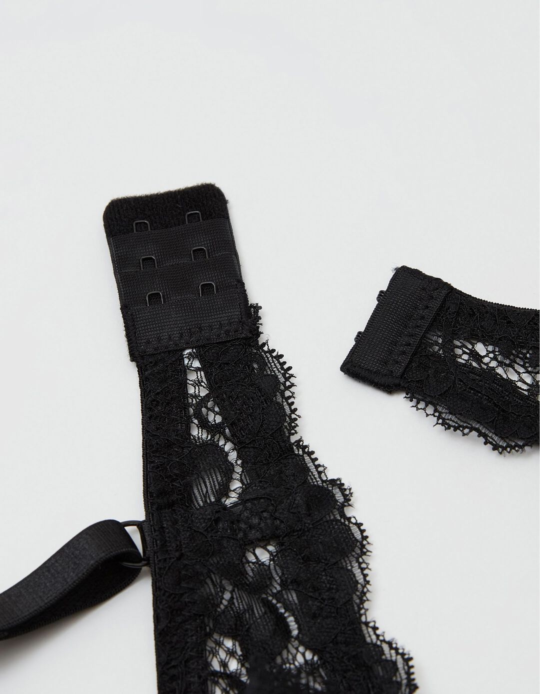 Bra with Lace Trim, Black