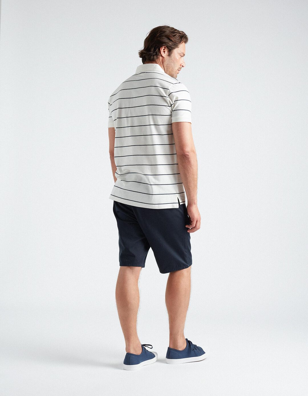 Twill Chino Shorts, Men, Dark Blue
