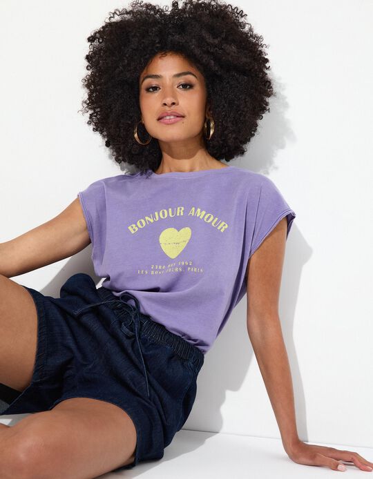 Comprar Online T-shirt sem Mangas, Mulher, Roxo Escuro 