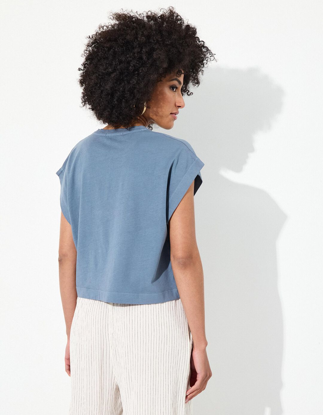 T-shirt, Mulher, Azul
