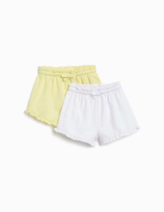 Comprar Online Pack 2 Calções, Menina, Branco